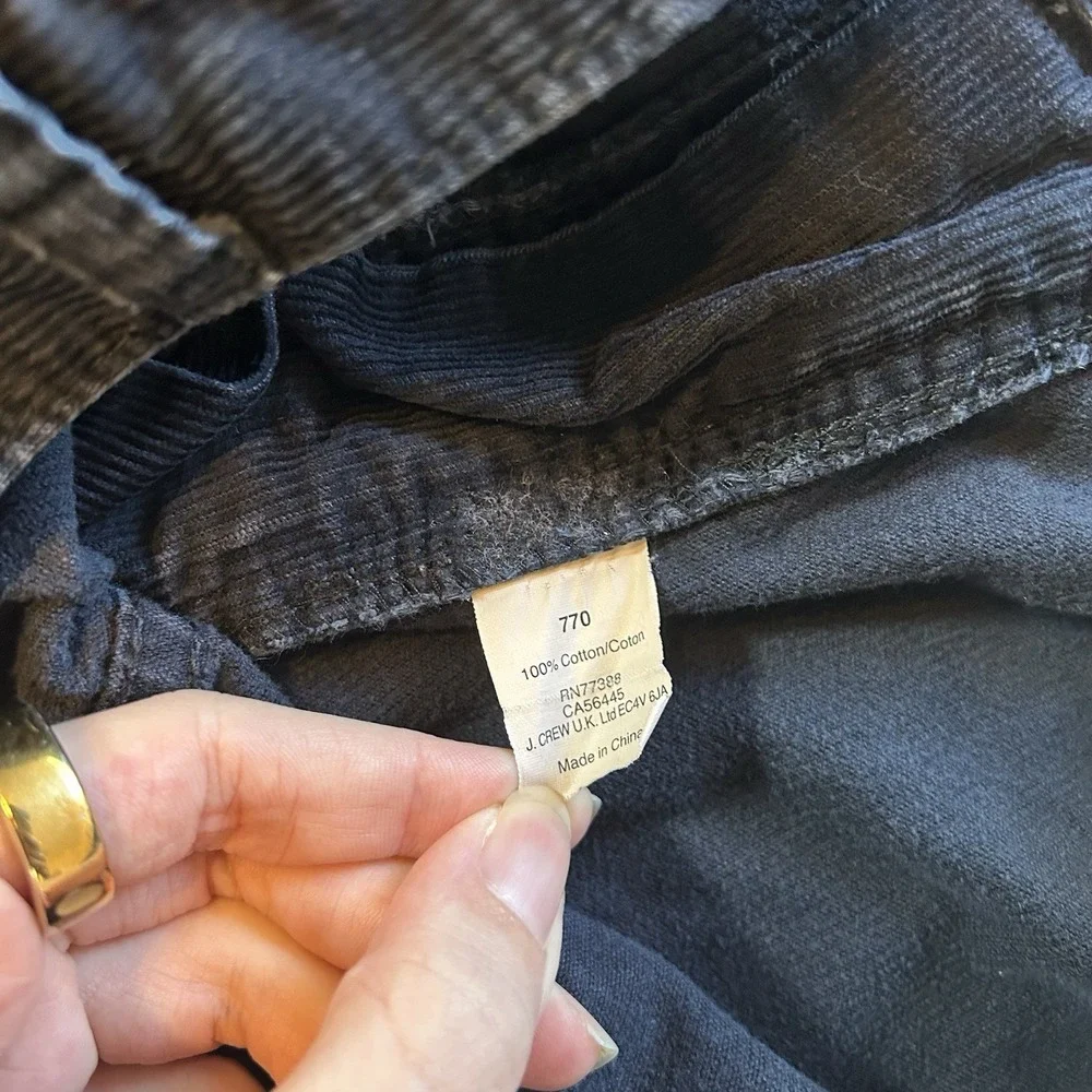 J Crew 770 Straight Leg Corduroy‎ Pants Womens 29x32 Fits 30x37 Blue Trousers